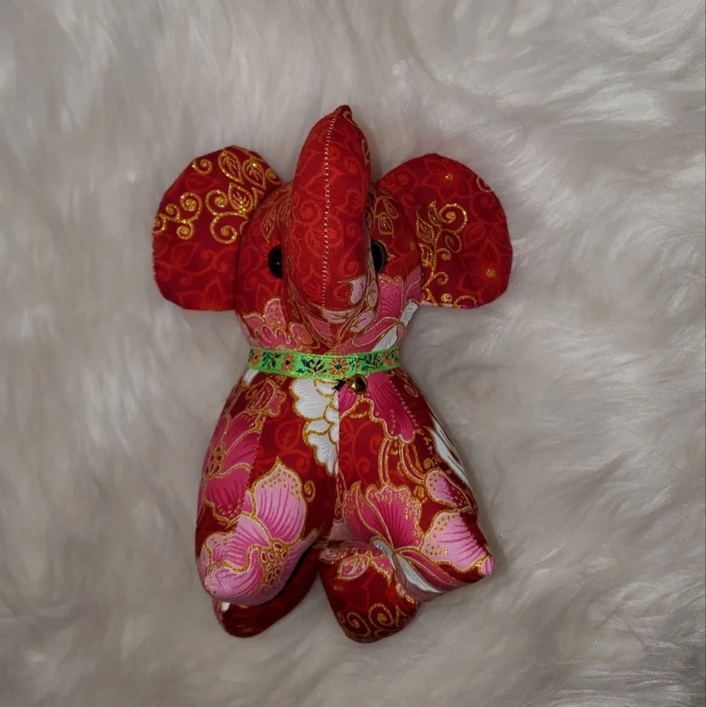 Fabric Stuffed Elephant Decor